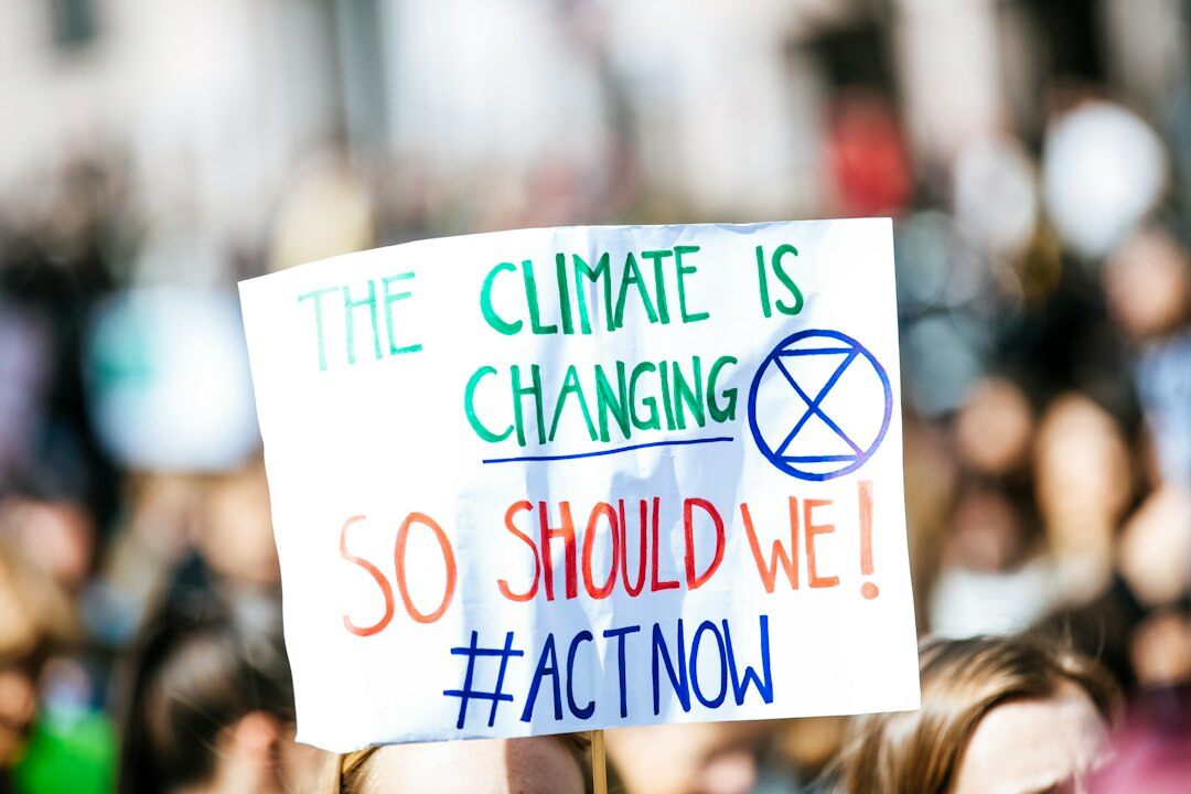 young people protesting climate change